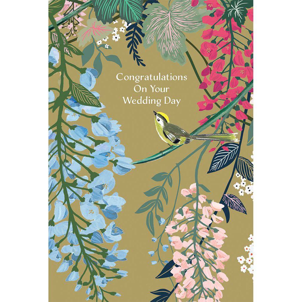 Elegant Wisteria Wedding Card by Pictura, featuring delicate floral design perfect for special occasions and weddings.